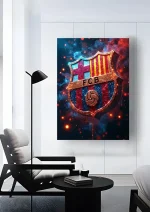 متال پوستر طرح لوگو بارسلونا کد L1078 - Image 2