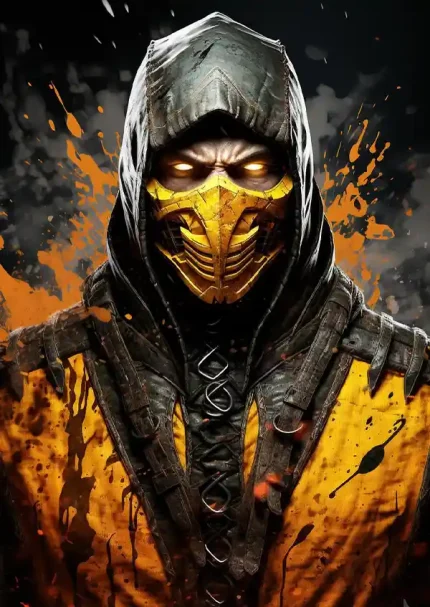 متال پوستر طرح بازی Mortal Kombat طرح اسکورپیون کد L1151