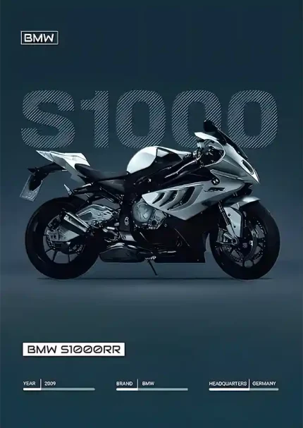 متال پوستر طرح موتور BMW S1000RR کد L1155