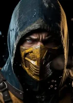 متال پوستر طرح بازی Mortal Kombat طرح اسکورپیون کد L1154