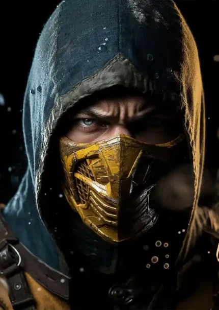 متال پوستر طرح بازی Mortal Kombat طرح اسکورپیون کد L1154