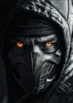 متال پوستر طرح بازی Mortal Kombat طرح اسکورپیون کد L1156