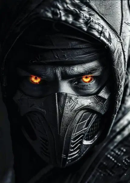 متال پوستر طرح بازی Mortal Kombat طرح اسکورپیون کد L1156