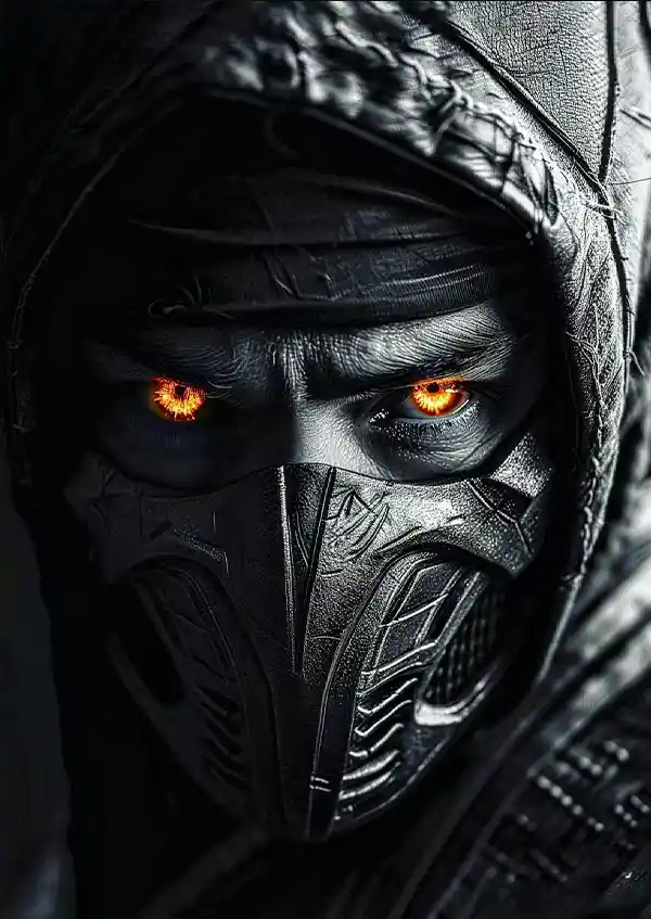 dfgfdgas متال پوستر طرح بازی Mortal Kombat طرح اسکورپیون کد L1156 - Image 1