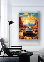 متال پوستر طرح ماشین فورد موستانگ کد L1089 - Image 2