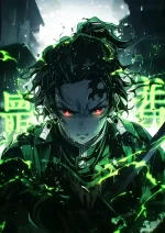 متال پوستر انیمه شیطان کش طرح تانجیرو کد L1186