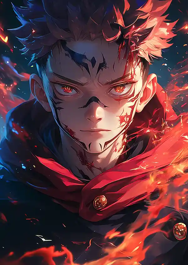 drthhwstr متال پوستر انیمه جوجوتسو کایسن طرح سوکونا کد L1192 - Image 1