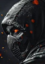 متال پوستر طرح بازی Mortal Kombat طرح اسکورپیون کد L1200