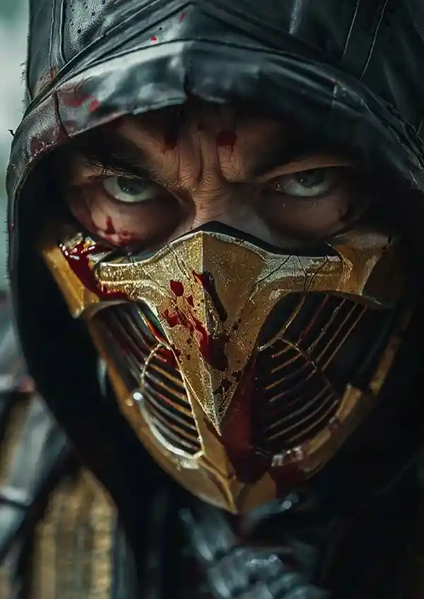 edsfdfdwee متال پوستر طرح بازی Mortal Kombat طرح اسکورپیون کد L1212 - Image 1