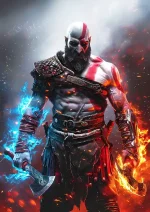 متال پوستر بازی God Of War طرح کریتوس کد L1210