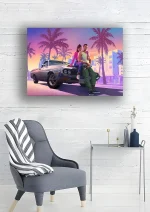 متال پوستر طرح بازی GTA 6 کد L1077 - Image 6