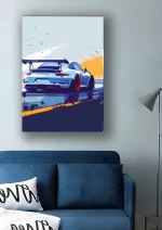 متال پوستر طرح ماشین Porsche 911 کد L1082 - Image 2