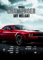 متال پوستر طرح ماشین دوج چلنجر کد L1225