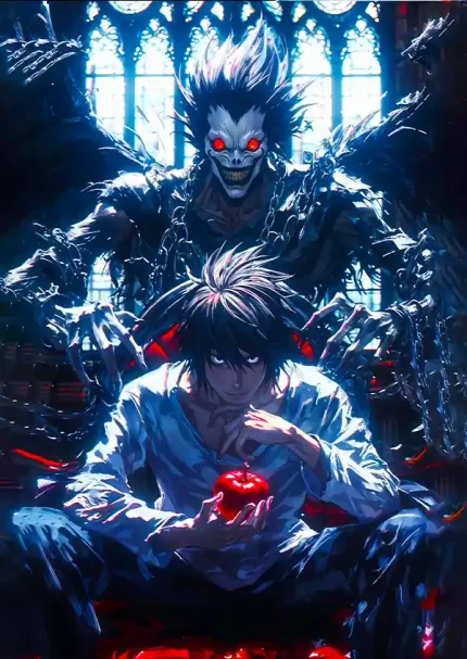 متال پوستر طرح انیمه Death Note کد L1224
