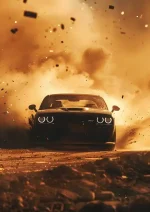 متال پوستر طرح ماشین دوج چلنجر کد L1226