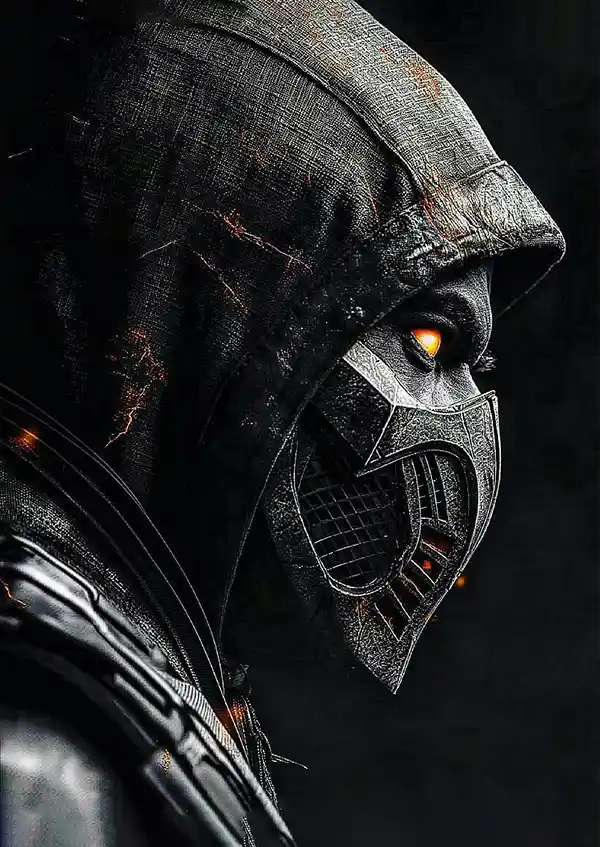 erertyretwyrt متال پوستر طرح بازی Mortal Kombat طرح اسکورپیون کد L1234 - Image 1