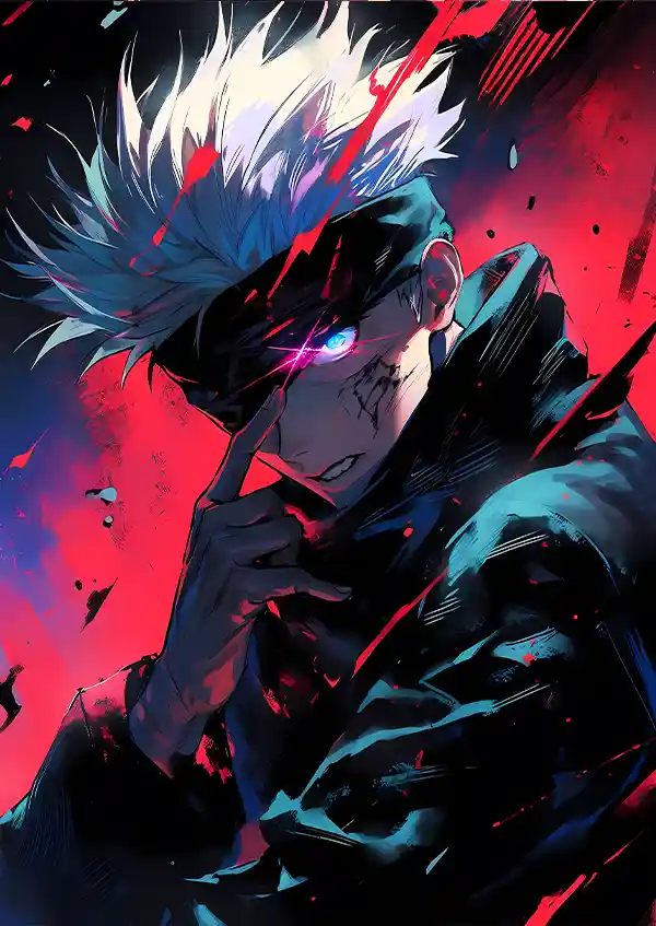 ertgrertert متال پوستر انیمه جوجوتسو کایسن طرح گوجو کد L1245 - Image 1