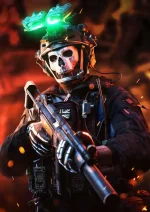 متال پوستر بازی Call Of Duty طرح گوست کد L1248