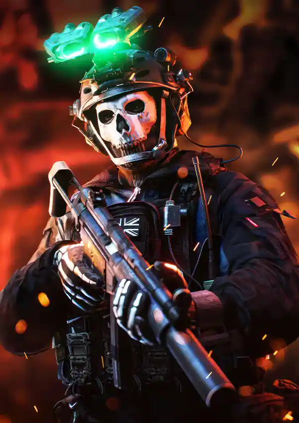 ertrretete متال پوستر بازی Call Of Duty طرح گوست کد L1248 - Image 1