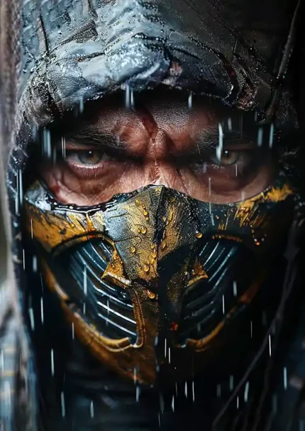 متال پوستر طرح بازی Mortal Kombat طرح اسکورپیون کد L1262