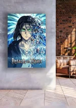 متال پوستر انیمه Attack On Titan طرح ارن یگر کد L1123 - Image 2