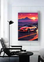 متال پوستر طرح ماشین سوپرا کد L1110 - Image 2