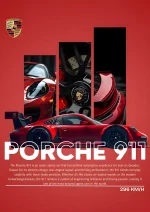 متال پوستر طرح ماشین Porsche 911 کد L1886