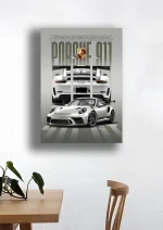 متال پوستر طرح ماشین Porsche 911 کد L1890 - Image 2