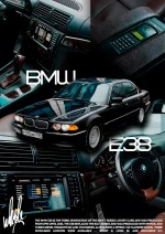 متال پوستر طرح ماشین BMW کد L1891