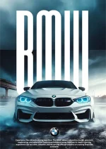 متال پوستر طرح ماشین BMW کد L1905