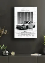 متال پوستر طرح ماشین Mitsubishi Lancer کد L1907 - Image 2