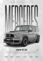 متال پوستر طرح ماشین Mercedes Benz G63 کد L1910