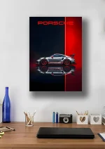 متال پوستر طرح ماشین Porsche 911 کد L1911 - Image 2