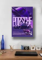 متال پوستر طرح ماشین Porsche 911 کد L1913 - Image 2