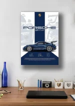متال پوستر طرح ماشین Porsche 911 کد L1918 - Image 2