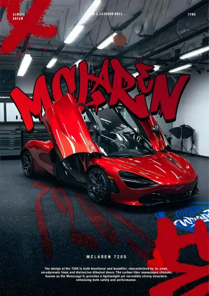 متال پوستر طرح ماشین Mclaren کد L1922