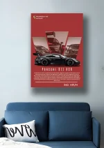 متال پوستر طرح ماشین Porsche 911 کد L1923 - Image 2