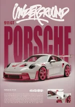 متال پوستر طرح ماشین Porsche 911 کد L1927