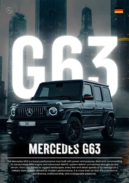 متال پوستر طرح ماشین Mercedes Benz G63 کد L1933