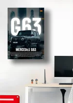 متال پوستر طرح ماشین Mercedes Benz G63 کد L1933 - Image 2