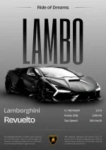 متال پوستر طرح Lamborgini کد L1937