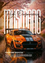 متال پوستر طرح ماشین Ford Mustang کد L1940