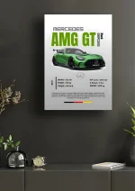 متال پوستر طرح ماشین Mercedes Benz AMG-GT کد L1946 - Image 2