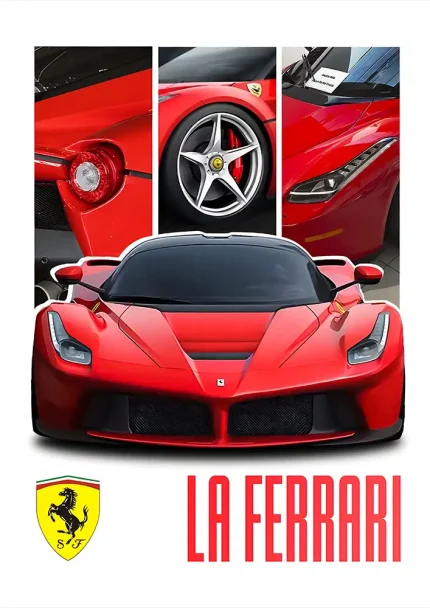 متال پوستر طرح ماشین La Ferrari کد L1948