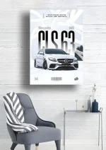 متال پوستر طرح ماشین Mercedes Benz CLS 63 کد L1951 - Image 2