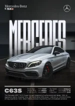 متال پوستر طرح ماشین Mercedes Benz کد L1952