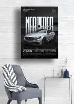 متال پوستر طرح ماشین Mercedes Benz کد L1952 - Image 2