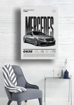 متال پوستر طرح ماشین Mercedes Benz کد L1953 - Image 2