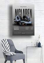 متال پوستر طرح ماشین Mclaren کد L1955 - Image 2