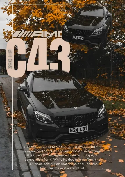 متال پوستر طرح ماشین Mercs Benz C43 edeکد L1956